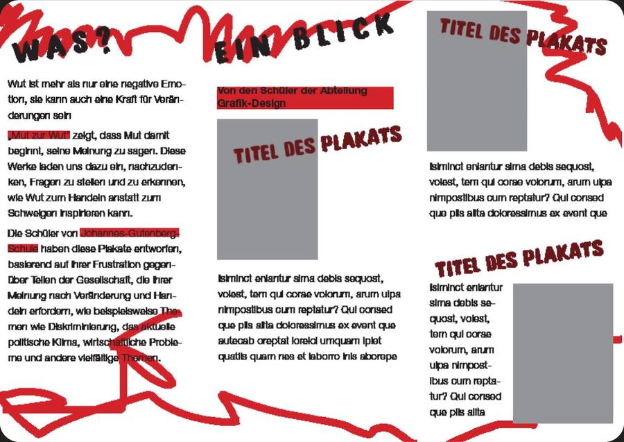 Mut zur Wut Flyer, Innenseite