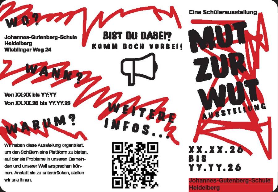 Mut zur Wut Flyer, Außenseite