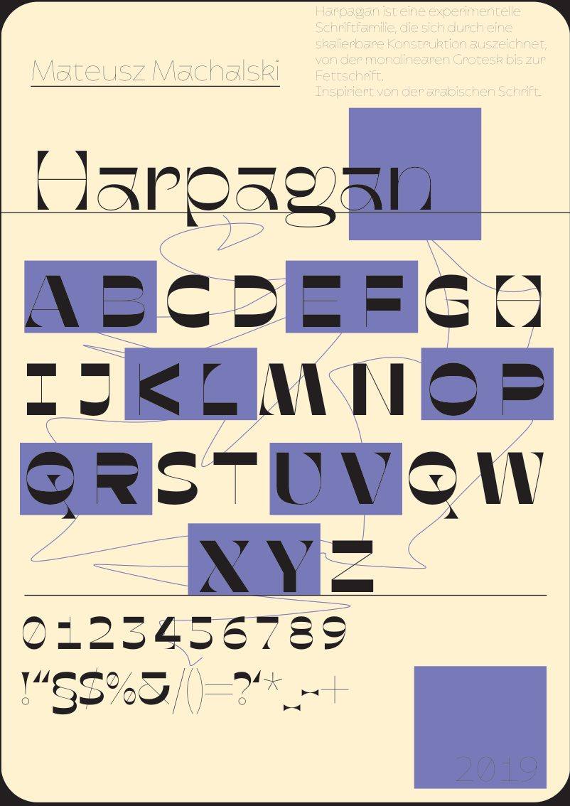 Schriftplakat Harpagan von Mateusz Machalski
